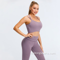 Comfortabele yoga pak sportkleding zomer kleding vrouwen yoga pak naadloze sportkleding vrouwen yoga slijtage set